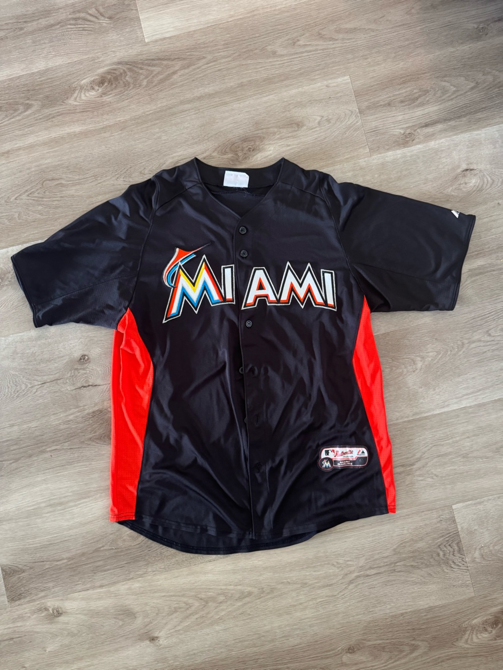 Majestic Cool Base MLB Miami Marlins Stitch Jersey